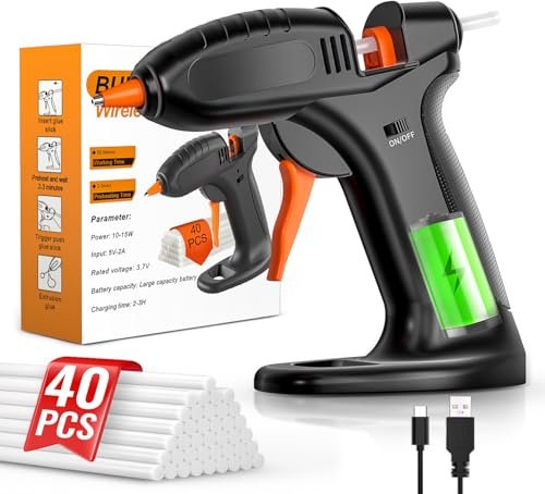 BURNNOVE pistola colla a caldo senza fili 3000mAh USB-C