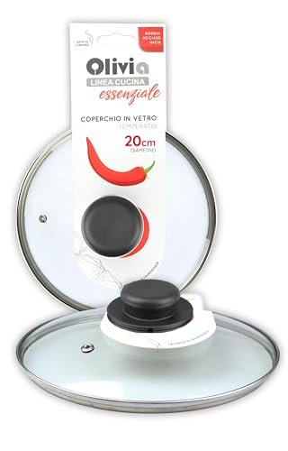 IPEA coperchio per padella o pentola in vetro temperato 18/20 22/24 26/28