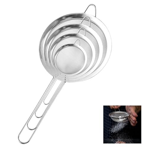 MXTIMWAN passino acciaio inox set di 4 setacci da cucina