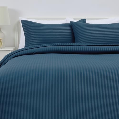 Amazon Basics set copripiumino matrimoniale 3 pezzi microfibra