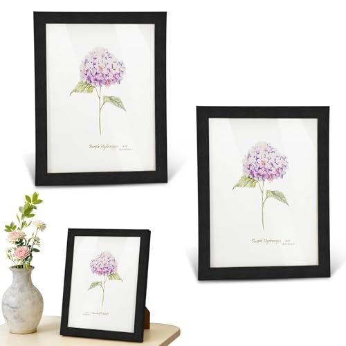 Yonality set da 3 cornici portafoto 15x20 legno nero