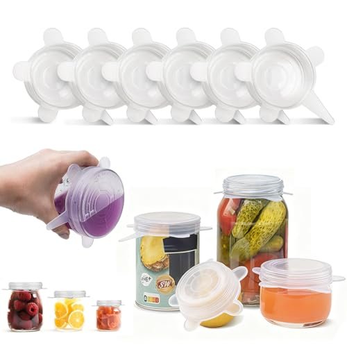 THQAE 6 pezzi coperchi in silicone estensibili