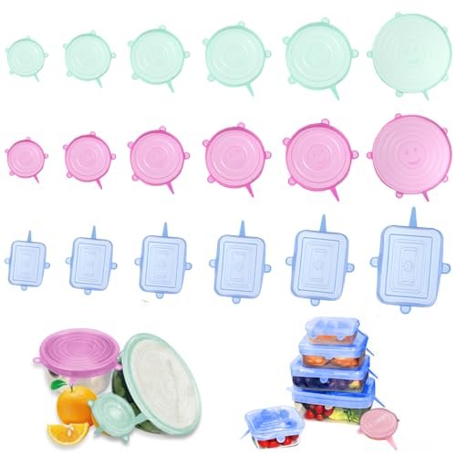 EXIN DECHEN 18 pezzi coperchio silicone estensibile universale