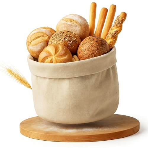 cestino portapane in canapa e cotone porta pane da tavola