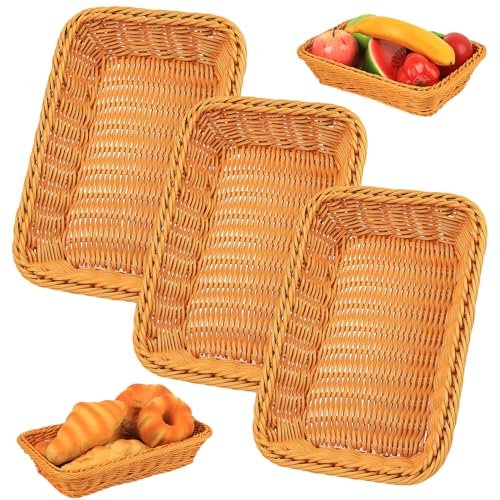 set di 3 cestini pane da tavola porta pane da cucina