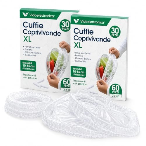 60 cuffie coprivivande XL trasparenti