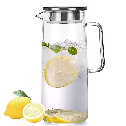 Webao caraffa in vetro borosilicato 1 litro con coperchio