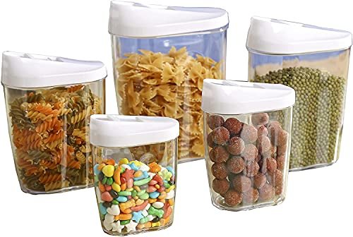 AOI 5 pezzi contenitori per alimenti impilabili chiudibili a chiave
