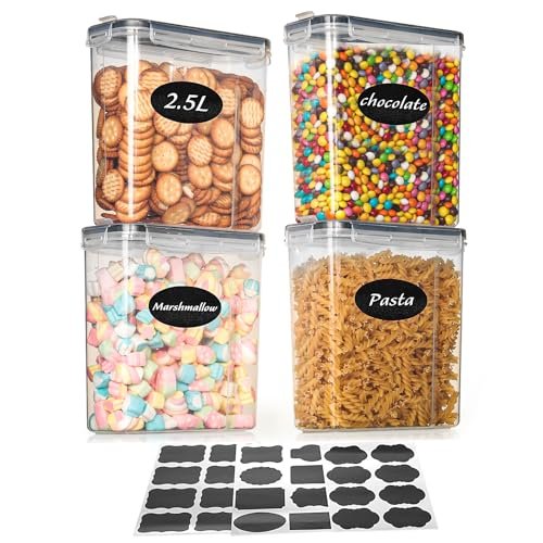 AiQInu 2.5L contenitori ermetici per alimenti con coperchio 4 pezzi