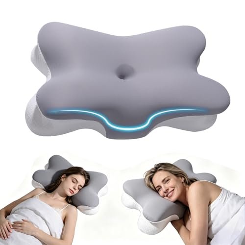 CKCLR cuscino cervicale memory foam 2 altezze 67x37x8.5/9.5 cm