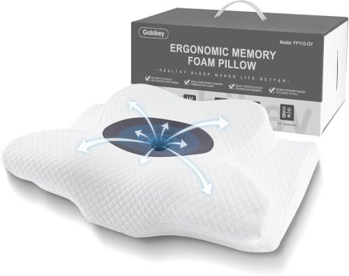 Gobikey cuscino cervicale ergonomico memory foam per dormire