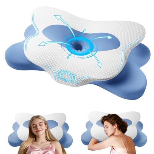 ALLFYL cuscino cervicale memory foam doppia altezza