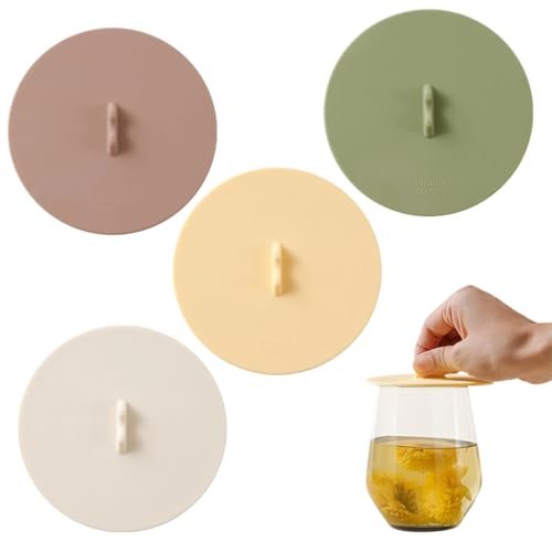 GNALIA coperchi per bicchieri 4 pezzi in silicone riutilizzabili