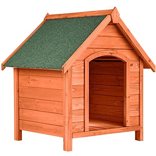 tectake cuccia per cani casetta in legno impregnato