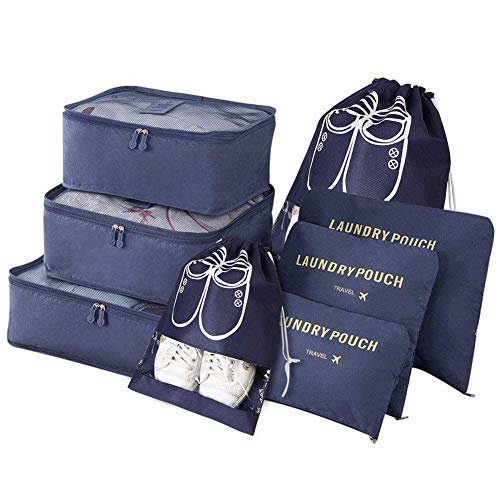 Vicloon organizer valigie set 8 pezzi cubi stoccaggio waterproof