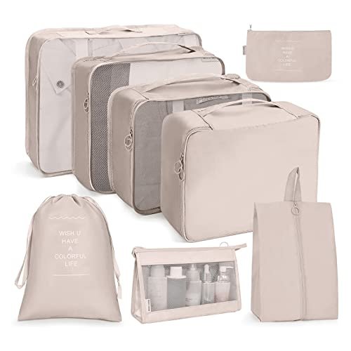 OSDUE organizer valigia 8 pezzi accessori viaggio ispessiti