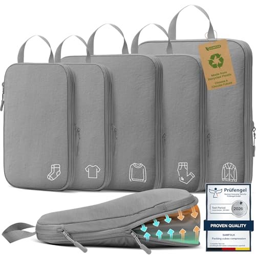 Samfolk organizer valigia cubi compressione packing cubes