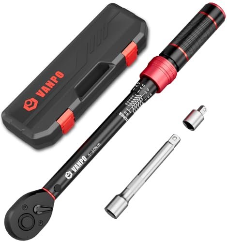 VANPO chiave dinamometrica 3/8 di pollice 5-60 Nm per moto e bici con precisione piu meno 3 per cento