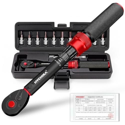 HYCHIKA chiave dinamometrica per bici 1/4 di pollice precisione piu meno 2 per cento 5-25 Nm