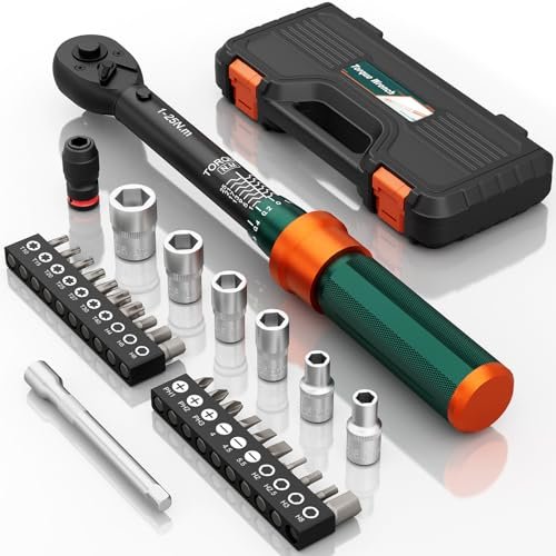 NADOKHI chiave dinamometrica da 1/4 di pollice per bici range 1-25 Nm precisione piu meno 3