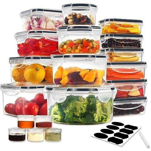 YASHE 38 pezzi contenitori ermetici per alimenti senza BPA