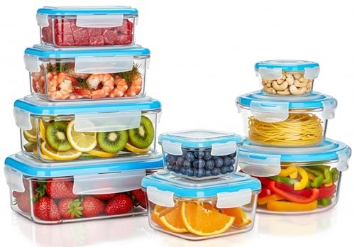 KICHLY set contenitori in vetro per conservazione alimenti