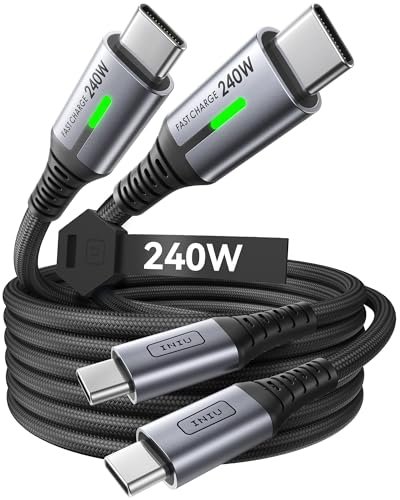 INIU cavo USB-C 240W confezione da 2 pezzi 2 metri ricarica rapida