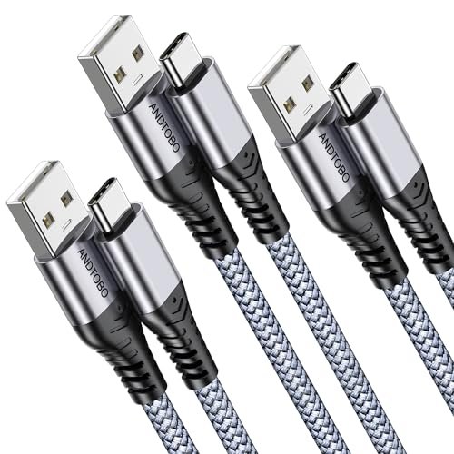 ANDTOBO cavo USB-C 3.1A intrecciato con ricarica rapida