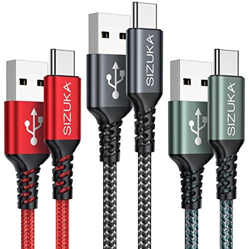 SIZUKA cavo USB-C 3 pezzi 2 metri 3.1A nylon