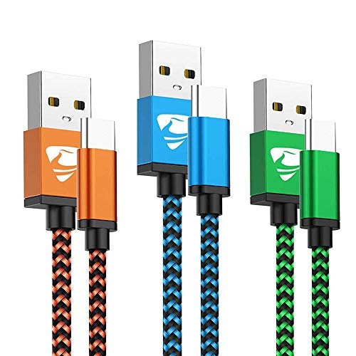 Aioneus cavo USB-C 3 pezzi 2 metri caricabatterie rinforzato