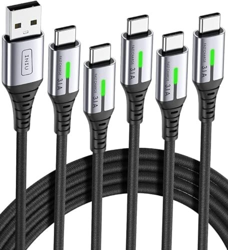 INIU cavo USB-C multipack 5 pezzi diverse lunghezze 0.5-2 metri