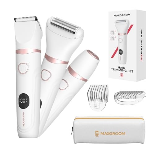 MAXGROOM rasoio elettrico donna 3in1 impermeabile depilatore corpo