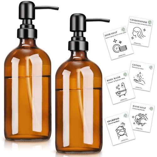Euqvunn 2 pack dispenser sapone 500ml dispenser sapone cucina