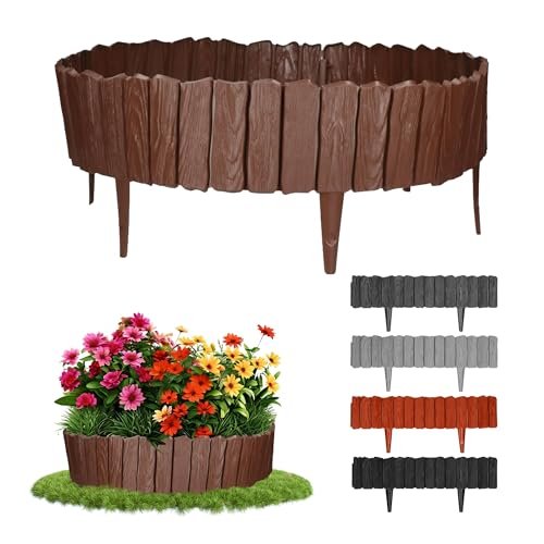 GARDENIX bordo per aiuole 2,3 metri effetto legno marrone