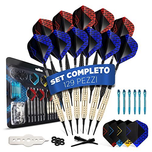 DartPro freccette punta in plastica 12 freccette per bersaglio elettronico 18g professionali