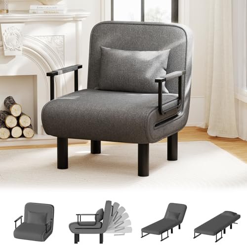 Ckaff poltrona letto 4 in 1 poltrona divano letto singolo pieghevole schienale regolabile