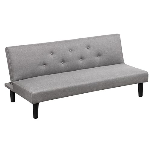 Baroni Home divano letto tessuto 3 posti trasformabile in letto imbottito reclinabile