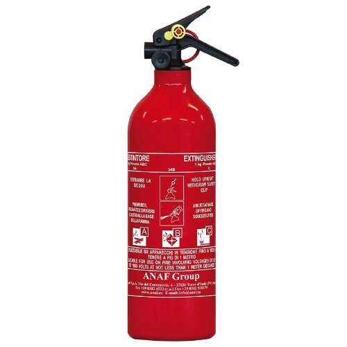CORA estintore a polvere 1kg classe 5A 34B-C con supporto