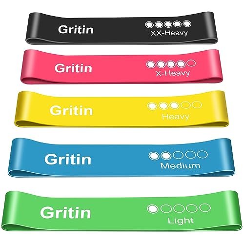 Gritin elastici fitness set di 5 banda elastica