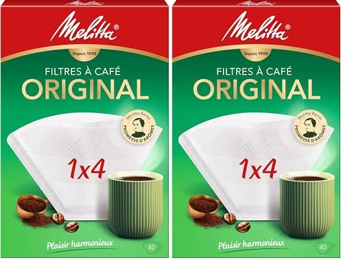 Melitta original filtri 1 x 4 confezione da 80 bianco