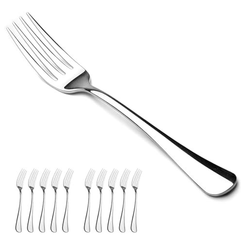AUFIKR forchette da tavola in acciaio inox lucidate a specchio