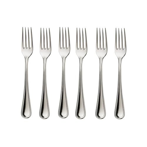 Anna Flowers forchette da tavola in acciaio inox con bordo arrotondato