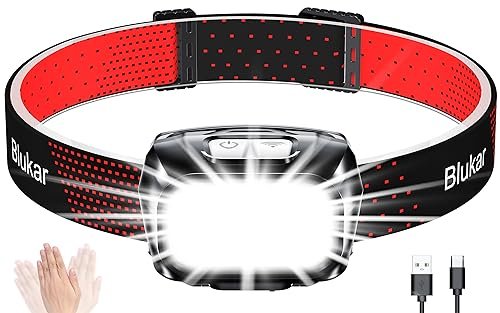 Blukar torcia frontale LED 2000 lumen con sensore movimento