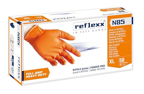 Reflexx N85 guanti in nitrile full grip heavy duty