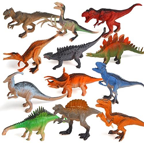 DERAYEE 12 pezzi dinosauro giocattolo grandi figure