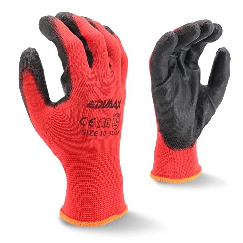 EDIMAX 12 paia guanti da lavoro taglia XL resistenti
