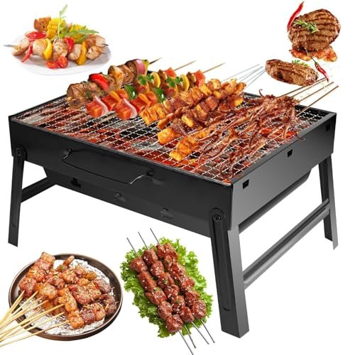 Vasmeiy barbecue portatile carbone BBQ grill pieghevole 43x29cm