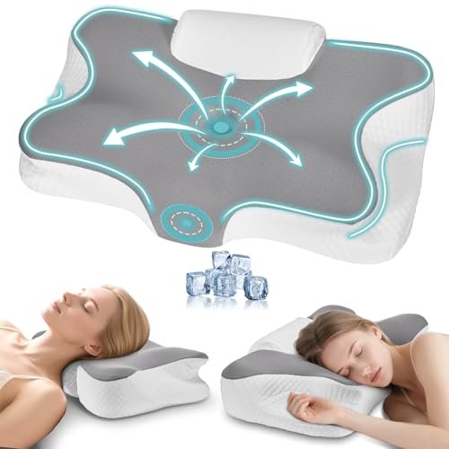 Levesolls cuscino cervicale 2 in 1 memory foam ergonomico