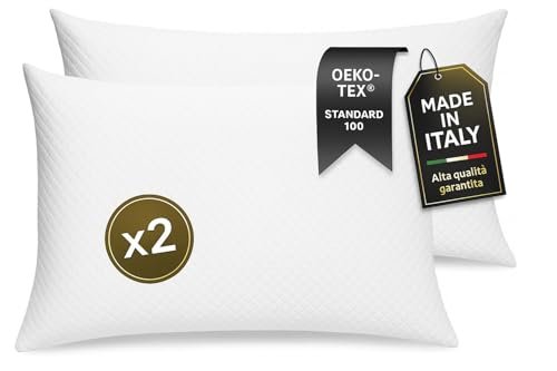 Leonardo cuscini letto coppia di guanciali 40x70