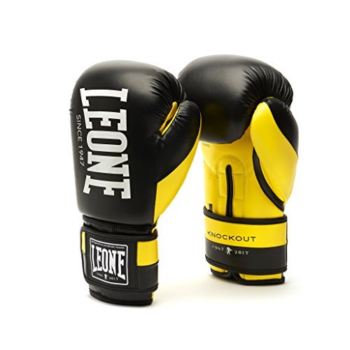 LEONE 1947 guanti boxe knockout giallo 10 oz